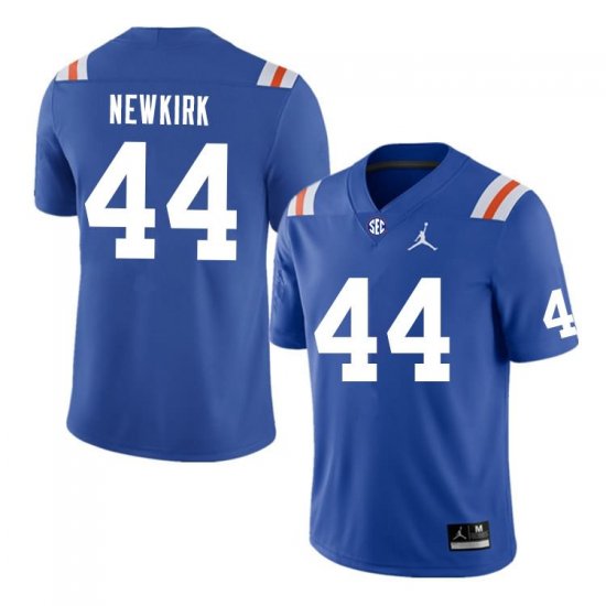 Men's Florida Gators #44 Daquan Newkirk NCAA Nike Blue Throwback Authentic Stitched College Football Jersey KPI3162RQ